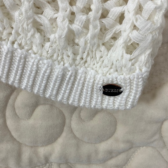 Guess Open-Knit Sweater White Size XS - Picture 3 of 9